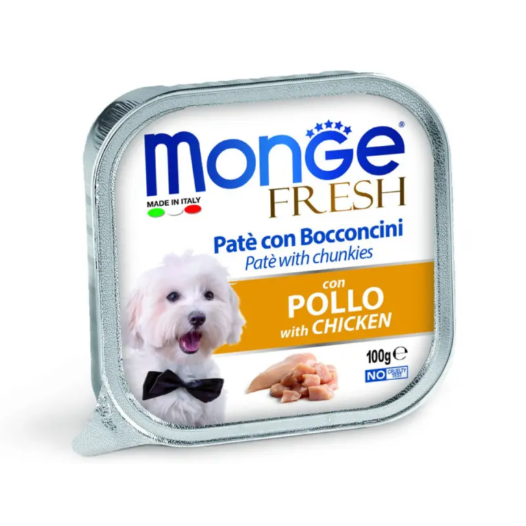 מונג פרש לכלב פטה נתחי עוף 100 גרם