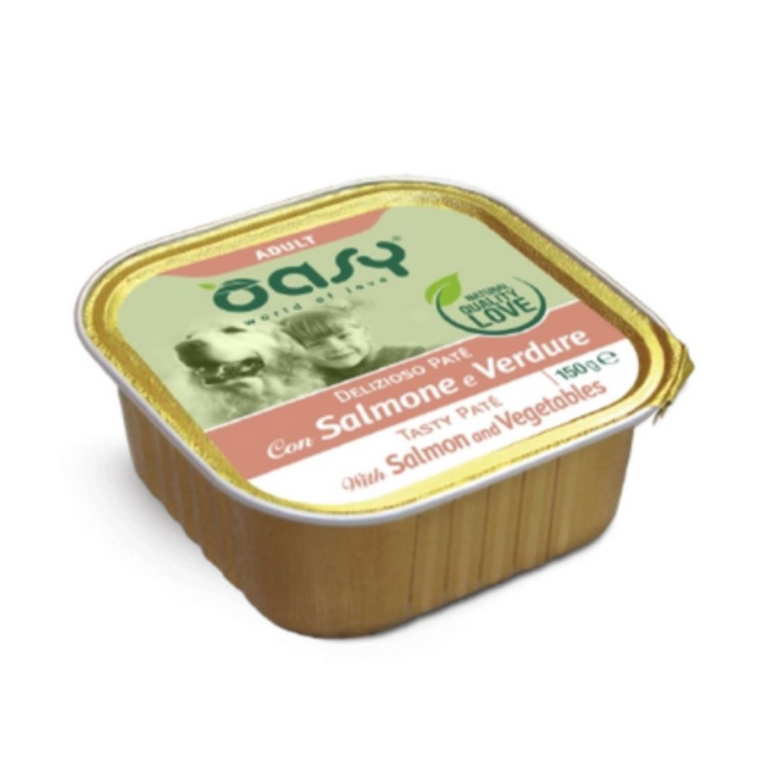 OASY מעדני פטה לכלב סלמון 150 גרם