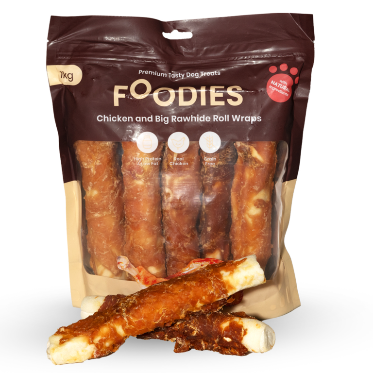 חטיף פודיס גלילת עוף ועור בקר ג'מבו 1 קילוגרם