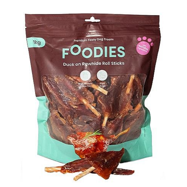 חטיף פודיס ברווז על מקלוני עור בקר 1 קילוגרם