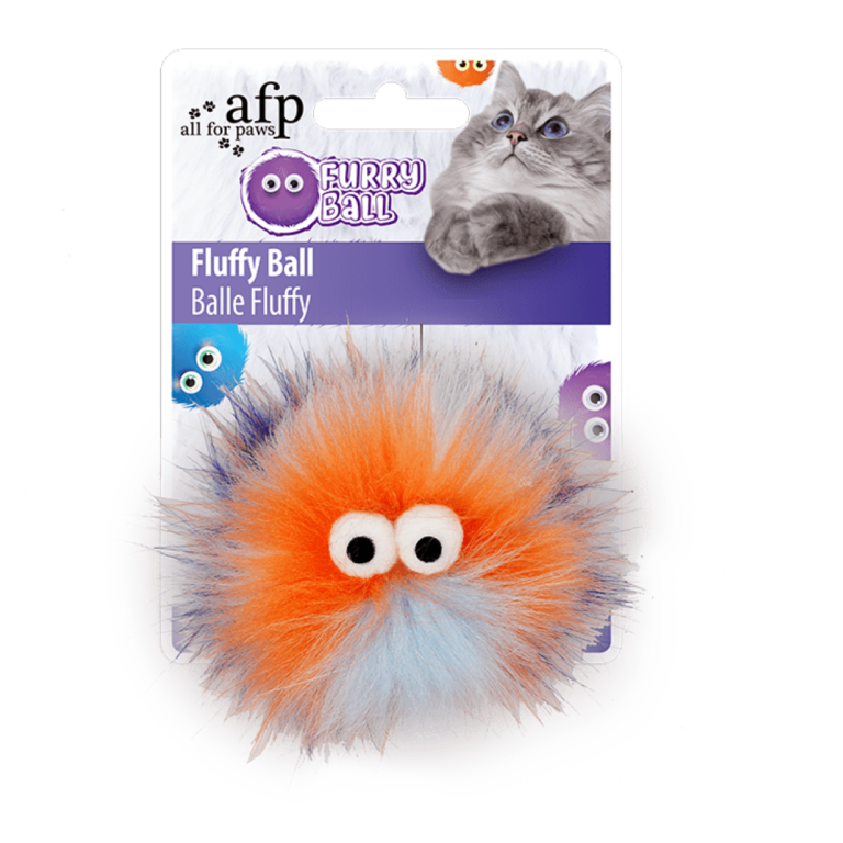 AFP כדור משחק פרוותי לחתול פלאפר כתום